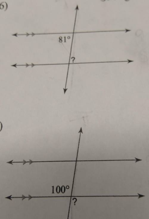 Find the measure of each angle indicated

I need both #6 and #8!! worth a lot of points and please