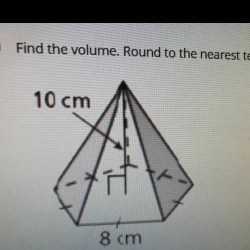 Find the volume. Round to nearest tenth