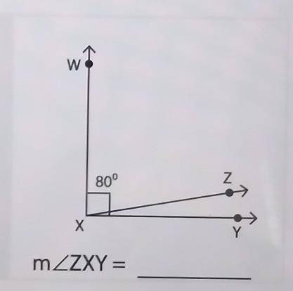 Find the measure of the angle zxy​