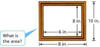 What is the area of the picture frame in square inches? Show how you solved the problem.