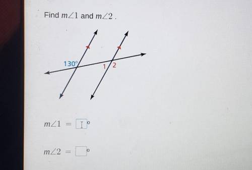 Find m1 and m2 m1= °m2= °​