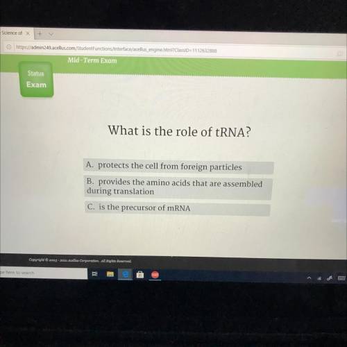 What is the role of trna