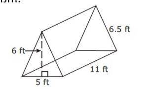 I give brainliest! Link = report

What is the volume of this triangular right 
prism?
A. 165 ft3
B