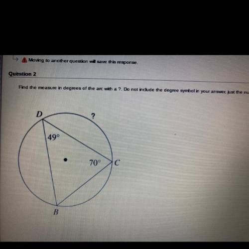Find the measure in degrees of the arc with a ?