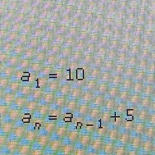 Identify the first four numbers in an arithmetic sequence modeled by the formula below.