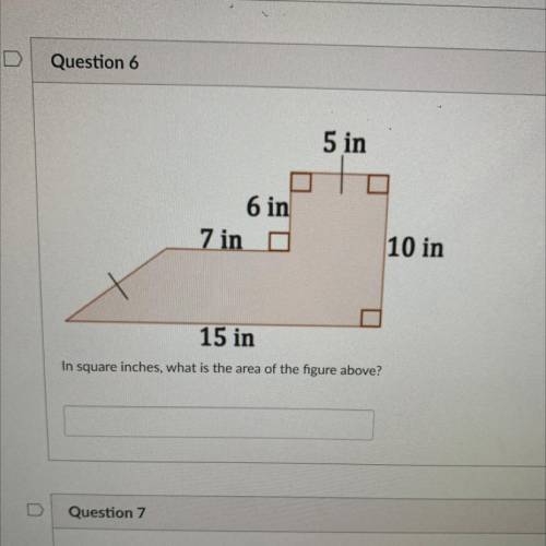 In square inches, what is the area of the figure above?