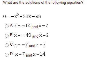 What are the solutions of the following equation?