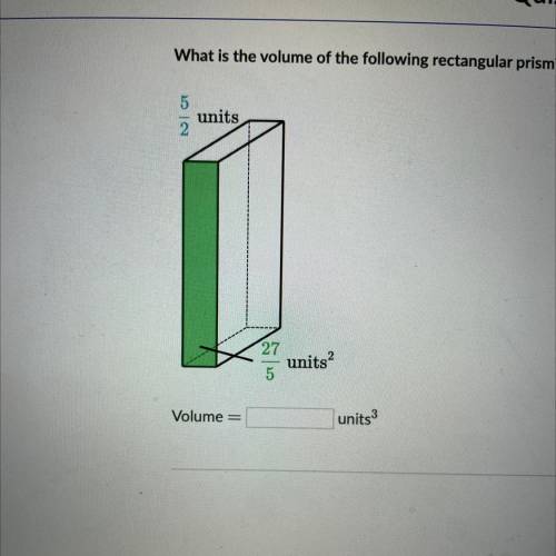 Please help! Will mark brainliest!!!
What is the volume of the following rectangular prism?