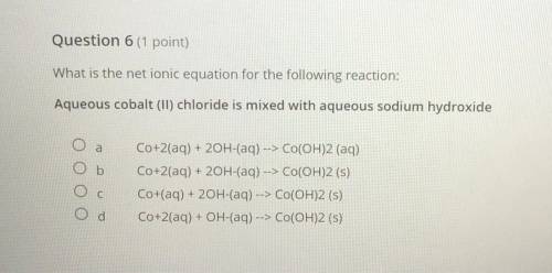 Please help me with this net ionic chem question I’ll mark you brainiest if it’s correct