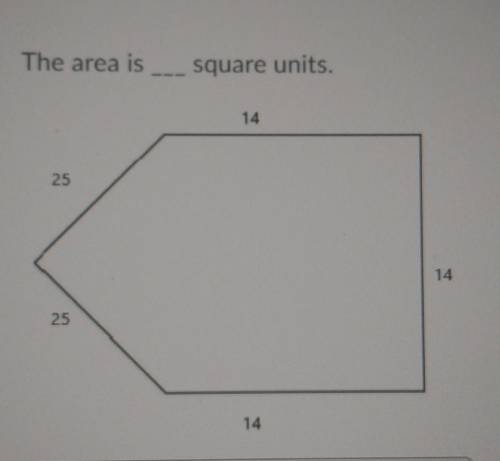 The area is ___ square units​