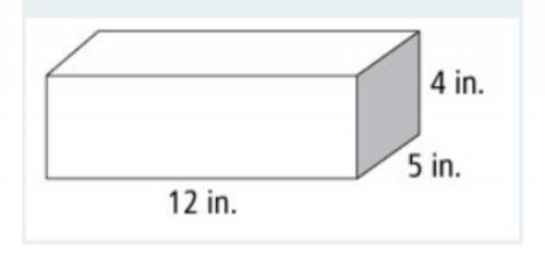 What is the surface area of the shoebox with the dimensions shown in the figure?