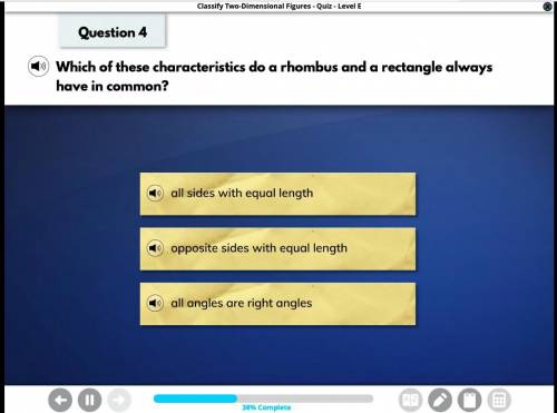 Which of these characteristics do a rhombus and a rectangle always have in common?