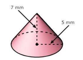 What is the volume of the cone to the nearest cubic millimeter? (Use ​π = 3.14)