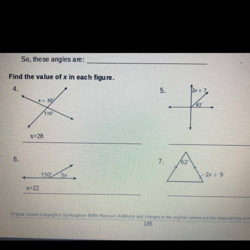 Please help me with 5 and 7