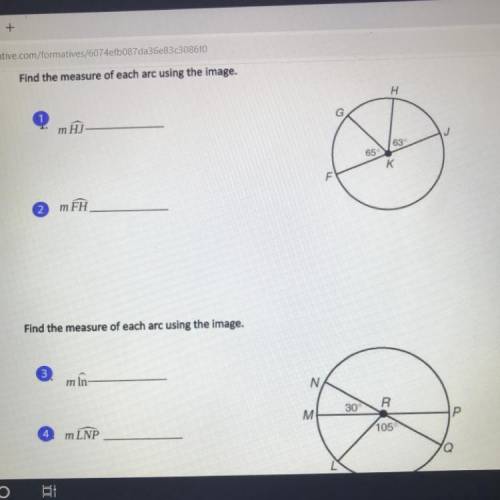 Find the measure of each arc using the image. YOU GUYS PLEASE HELP