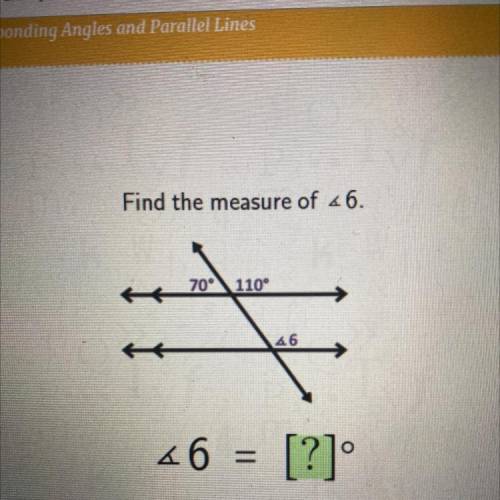 Find the measure of <6