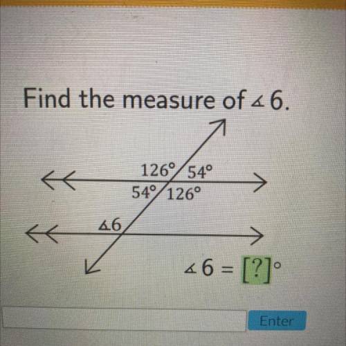 Find the measure of < 6.