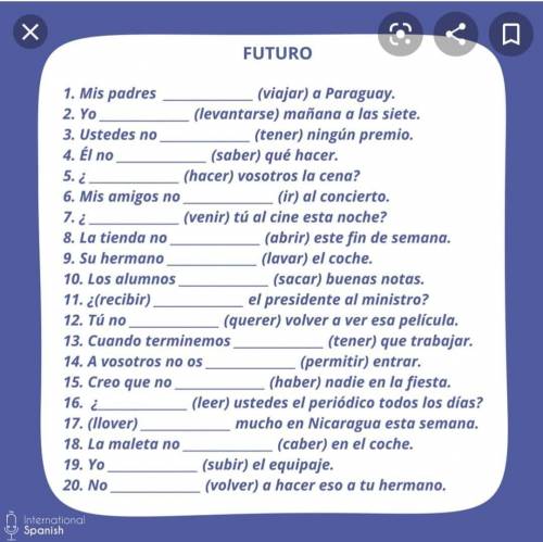 Spanish futuro 11111111111