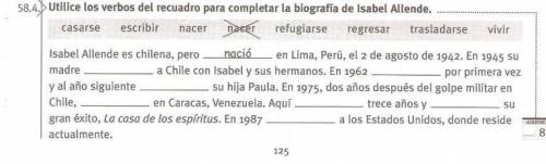 Pls help this is spanish one exercisce i have 30 minutes to do it so pls help a lot of points