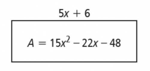 Pls helppp

What is the width of the rectangle shown?
A. 3x + 8
B. 2x − 12
C. 3x − 8
D. 5x − 7