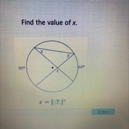 Will give brainliest for answer no link

Find the value of x.
X
960
1660
x = [?]