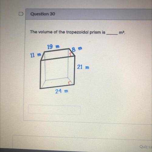 The volume of the trapezoidal prism is