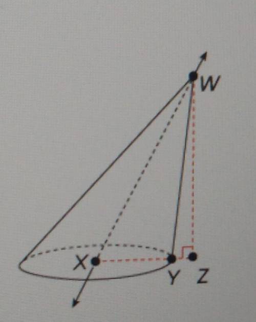 If XY is 4 m and WZ is 9 m, the exact volume of the cond is ___ TT (pi) square units​