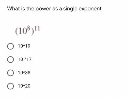 Simplify the expression and write your answer as a power
10