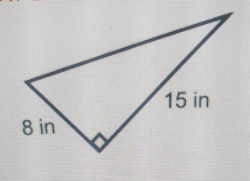3. Find the missing side length. 15 in 8 in​