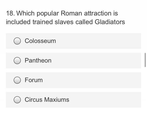 Which popular Roman attraction is included trained slaves called Gladiators
