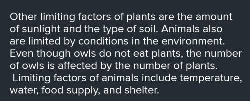 2. Is food a limiting factor for plants? Why or Why not?