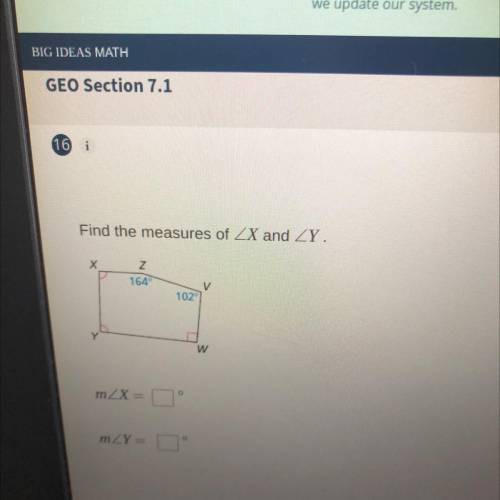 Find the measures of X and Y.