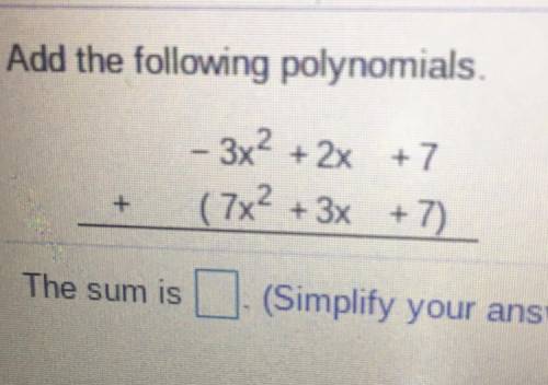 What the Sum of Adding the Polynomials.