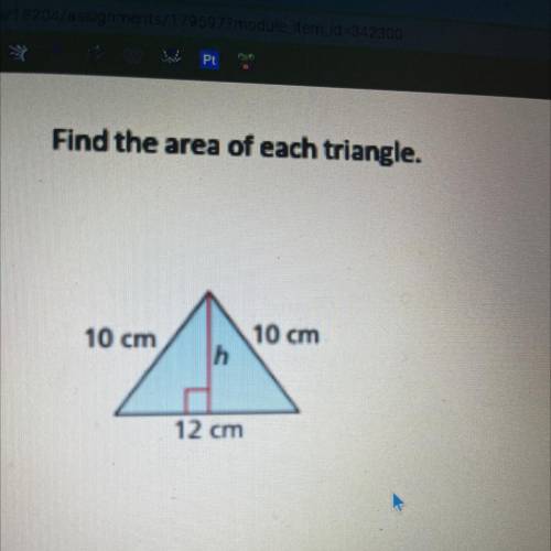 What is the area of the triangle ?