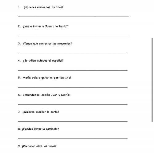 4. Write your answers to these questions, making sure to change the

conjugation of the starred se