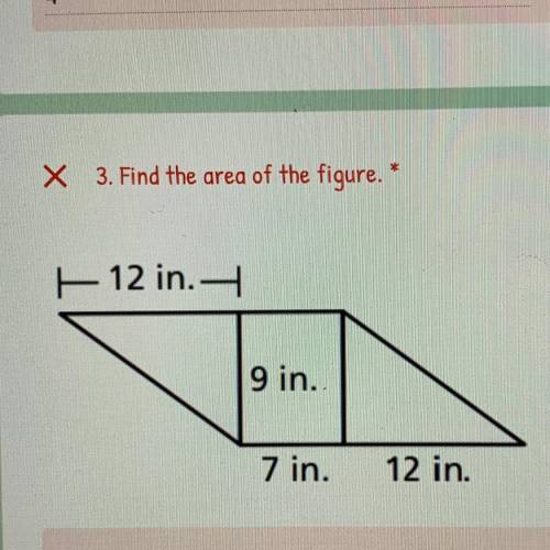 .Find the area of the figure