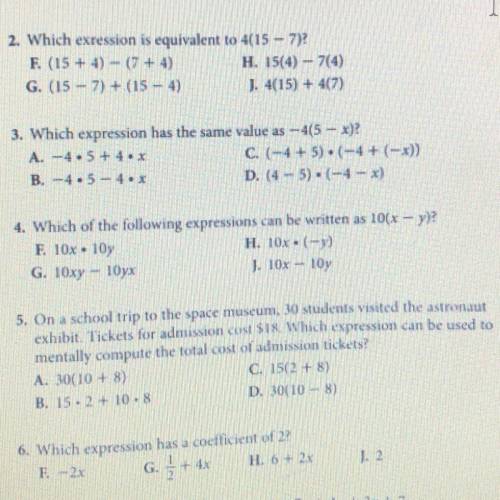 Anyone know the answers to 3, 4, 5 and six
