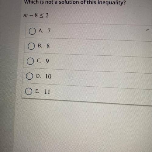 Which is not a solution of this inequality?