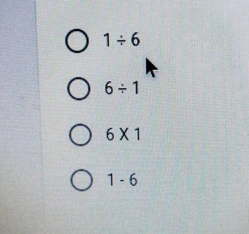 Which expression is equal to 1/6? *​