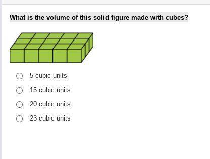 What is the volume of this solid figure made with cubes?