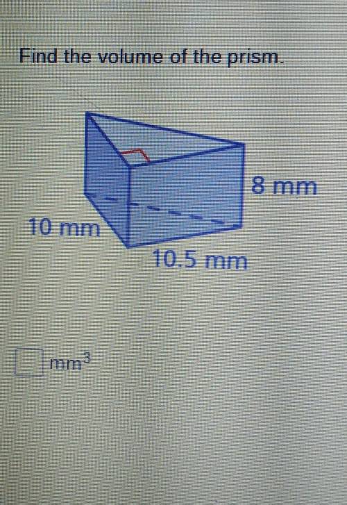 Find the volume of the prism ​