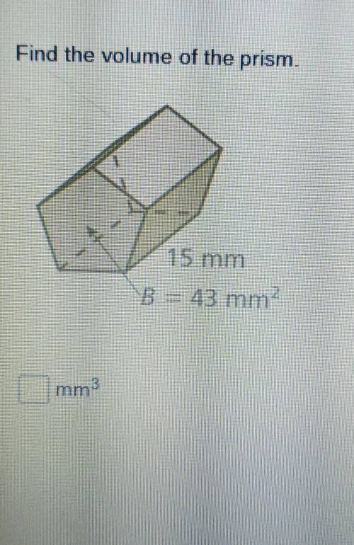 Find the volume of the prism. ​