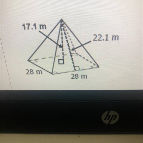 Find the surface area and volume for each pyramid