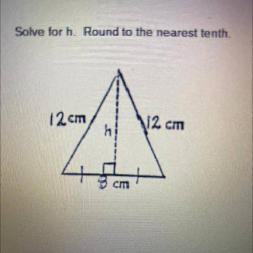 Solve for h no need for explication just need the answer thank you!