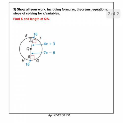 Who knows how to show work on this geometry problem fully
