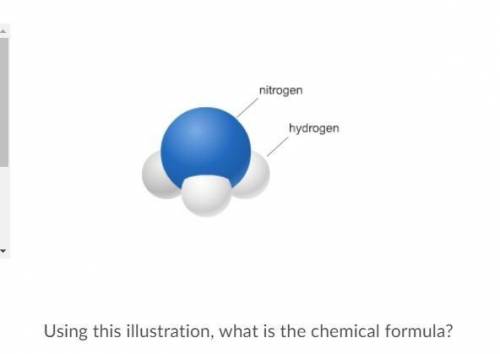 Using this illustration, what is the chemical formula? Picture and possible answers are below.