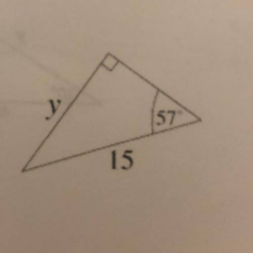Solve for missing side length y.