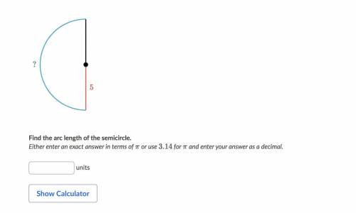 Find the arc length of the semicircle