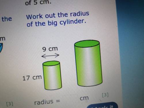 What's the radius of the big cylinder?