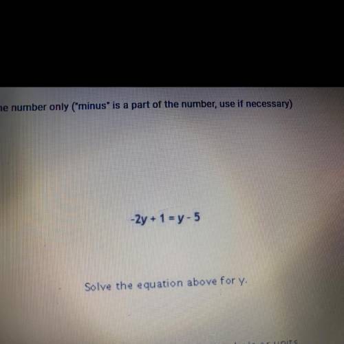 Solve the equation for Y